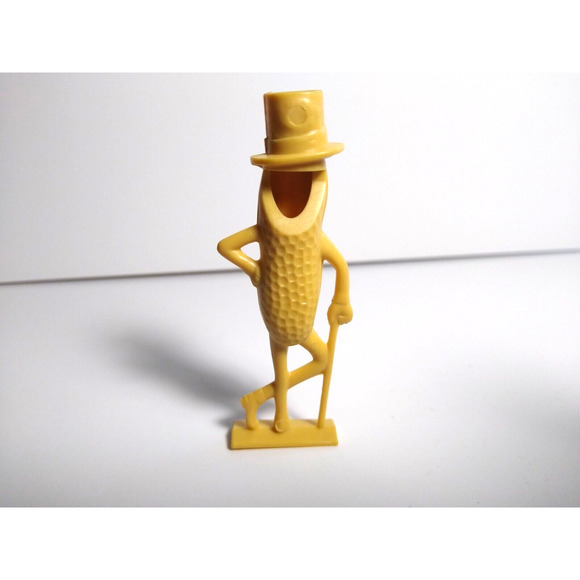 Planters Mr. Peanut Tan Toy Whistle Original Plastic Figure 1950s Vintage Retro - Picture 5 of 7